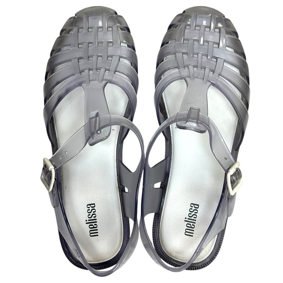 Melissa - Women’s ‘Possession' Jelly Fisherman Flat Sandals - Clear, Size 8 US - Picture 8 of 16